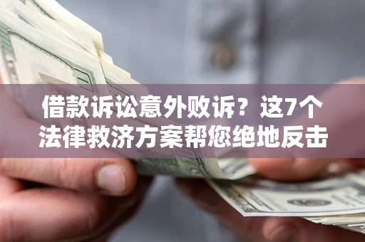 武汉借款诉讼意外败诉？这7个法律救济方案帮您绝地反击！