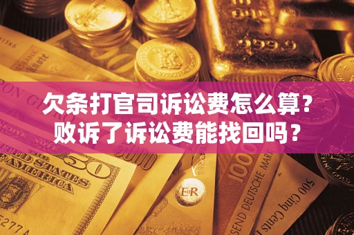 武汉欠条打官司诉讼费怎么算？败诉了诉讼费能找回吗？